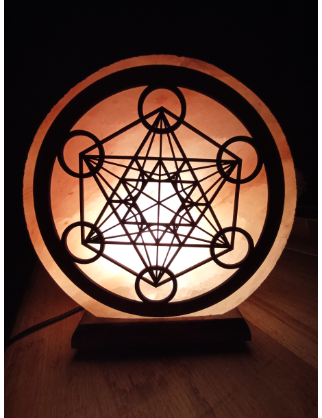 Himalayan Salt Lamp Metatron Pattern 20 x 7