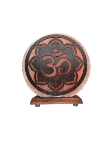 Himalayan salt lamp with om design 20 x 7