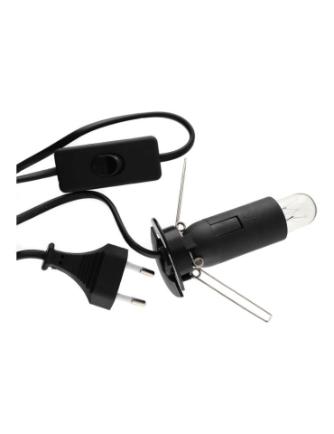 Lâmpada de sal do Himalaia com motivo de gato 2 22 x 7