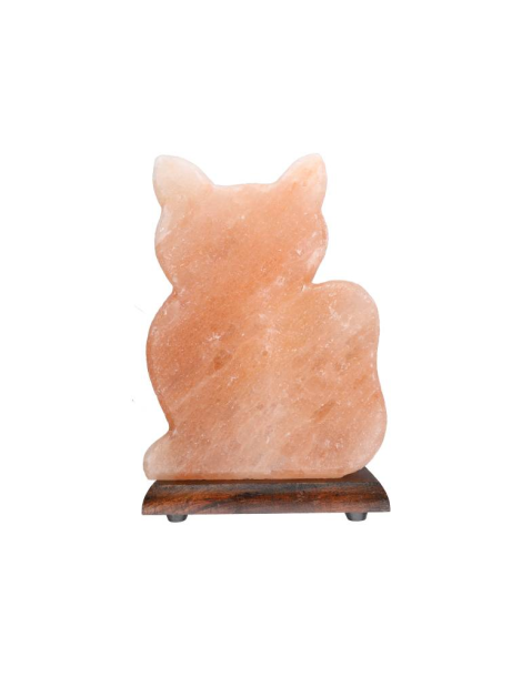 Lampe sel de l’Himalaya motif chat 2 22 x 7