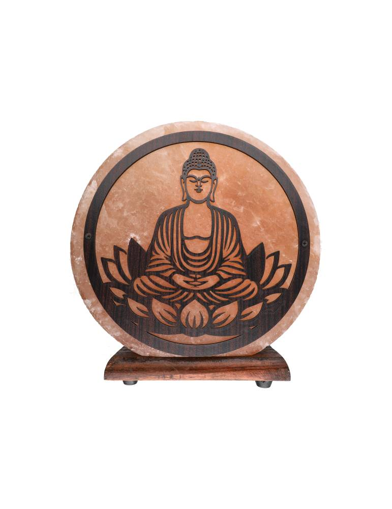 Himalaya zoutlamp boeddha motief 20 x 7