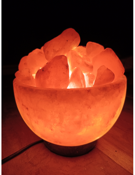 Himalayazoutlamp ruwe zoutkom