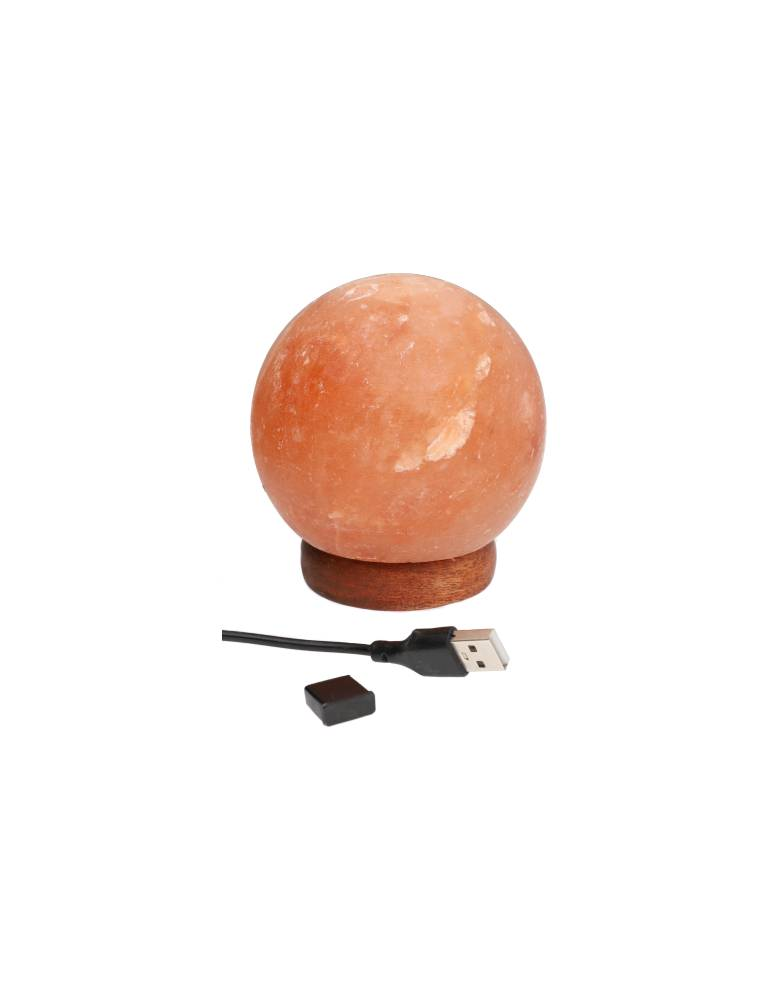 Lampe sel de l’Himalaya sphère 10 cm