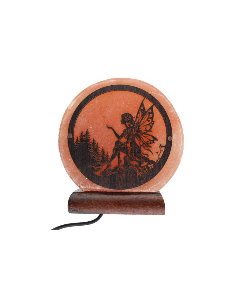 Lampe sel de l’Himalaya motif fée 10 x 6