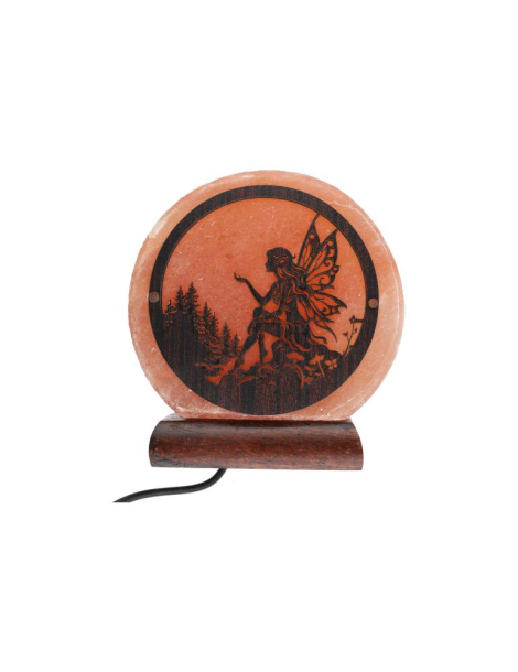 Lampe sel de l’Himalaya motif fée 10 x 6