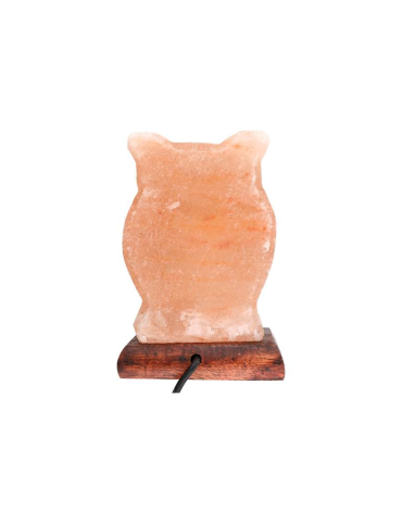 Lampe sel de l’Himalaya motif hibou 12 x 6