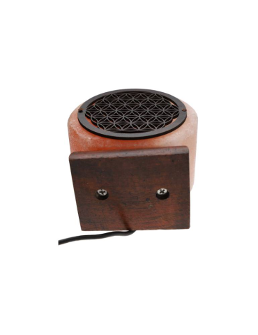Lampe sel de l’Himalaya motif fleur de vie 10 x 6