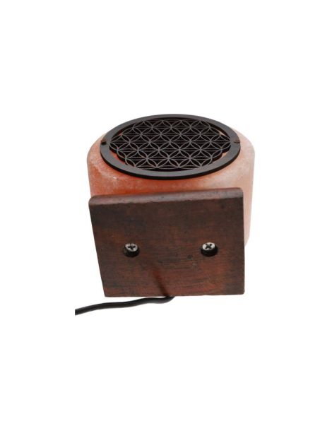 Lampe sel de l’Himalaya motif fleur de vie 10 x 6