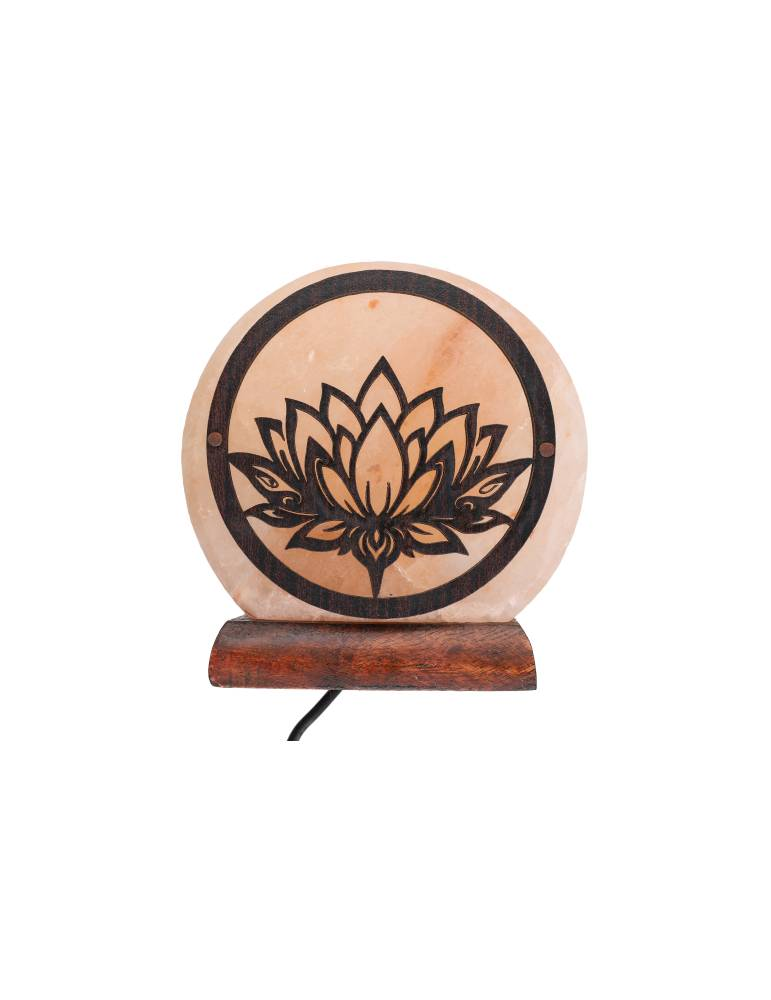 Himalayazoutlamp met lotusbloemmotief 10 x 6