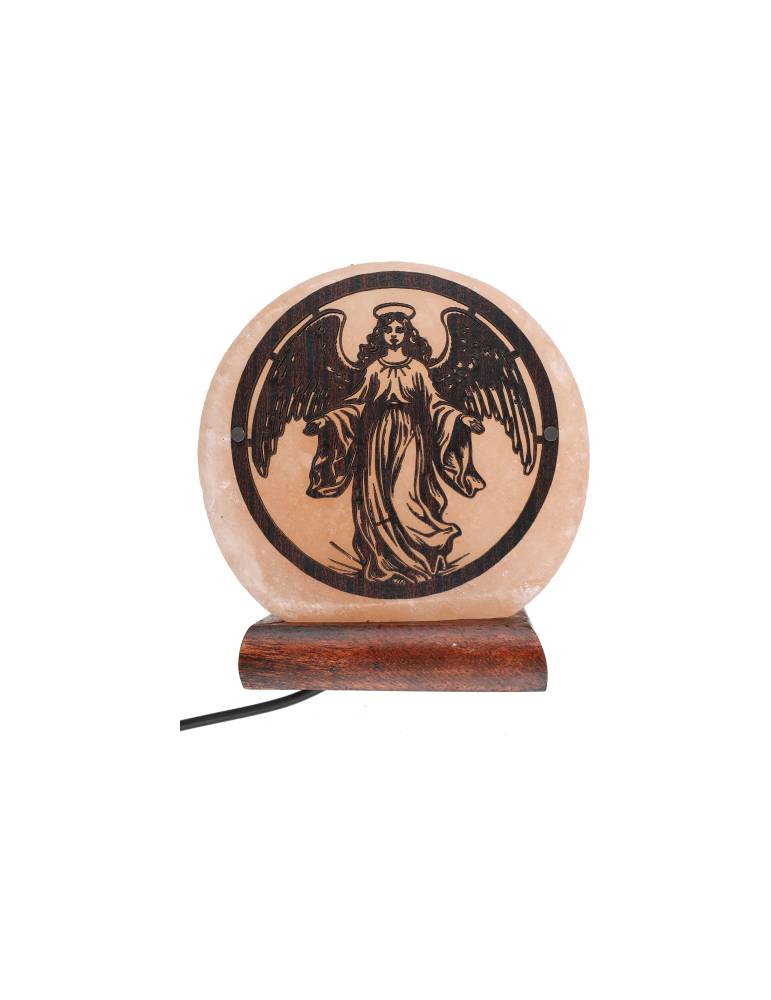 Lampe sel de l’Himalaya motif ange 10 x 6