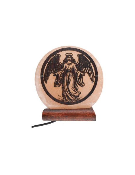 Himalayan salt lamp with angel design 10 x 6