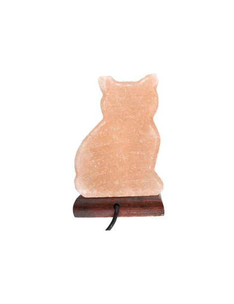 Lampe sel de l’Himalaya motif chat 1 12 x 6