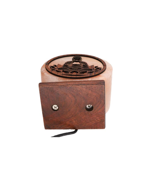 Lampe sel de l’Himalaya motif bouddha 10 x 6