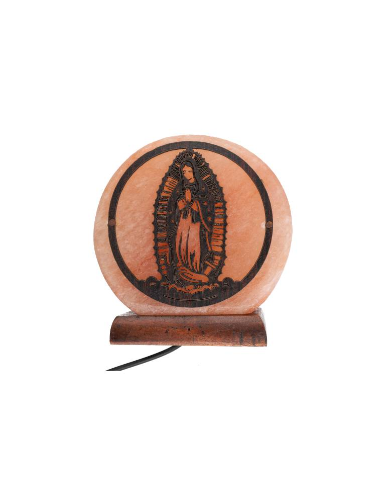 Lampe sel de l’Himalaya motif vierge 10 x 6