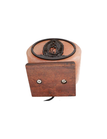Lampada di sale dell'Himalaya motivo vergine 10 x 6