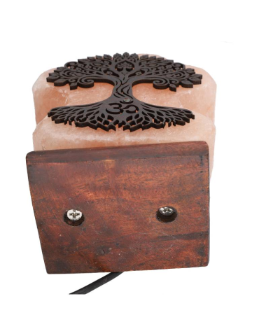 Lampe sel de l’Himalaya motif arbre 11 x 6