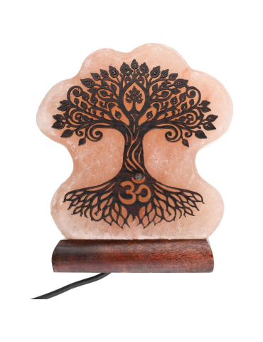 Lampe sel de l’Himalaya motif arbre 11 x 6