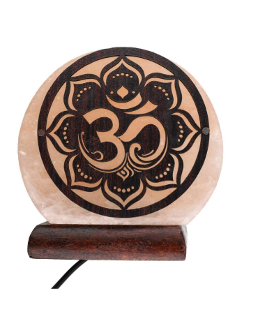 Lampe sel de l’Himalaya motif om 10 x 6