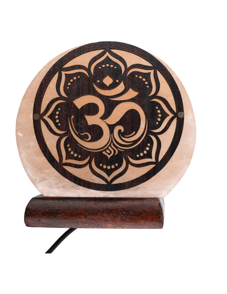 Lampe sel de l’Himalaya motif om 10 x 6