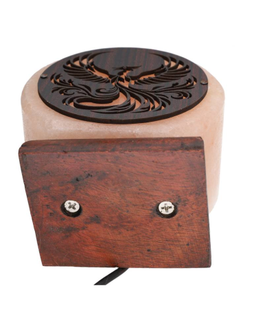 Himalaya-Salzlampe mit Phönix-Motiv 10 x 6