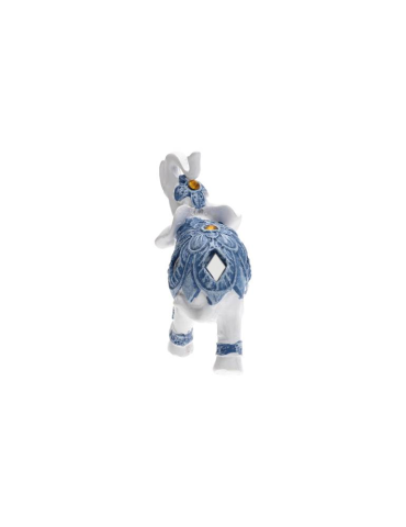 Elefante bianco bardato di blu 8 cm