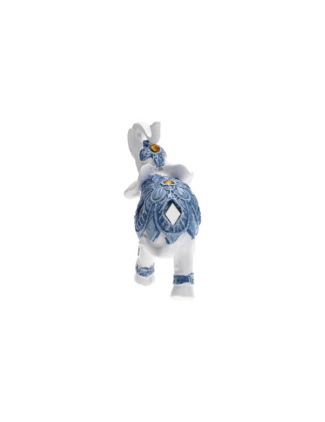 Elefante bianco bardato di blu 8 cm