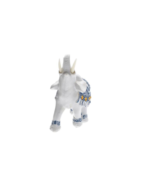 Elefante branco com manta azul 12 cm