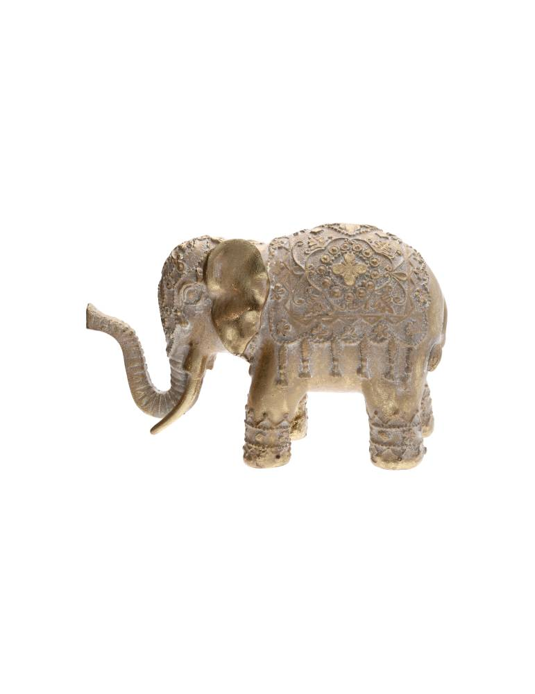 Eléphant d'Asie doré 11 cm