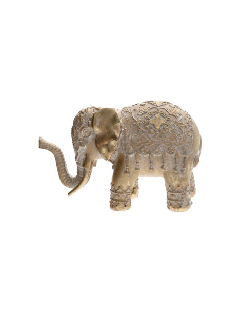 Elefante asiático dorado de 11 cm