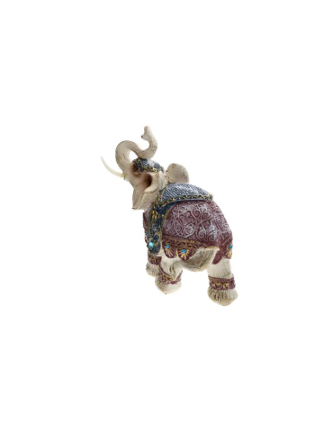 Elefante bardato blu viola 15 cm