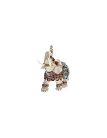 Elefante bardato blu viola 15 cm