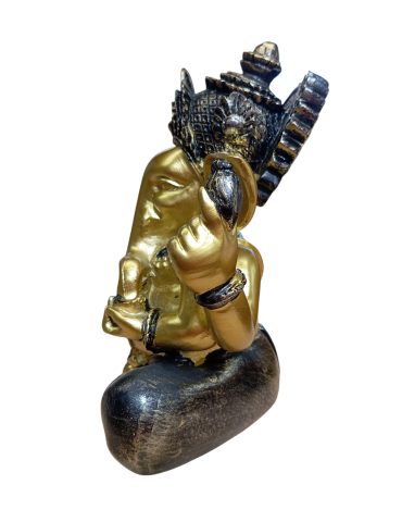 Ganesh dorato e nero 20 cm