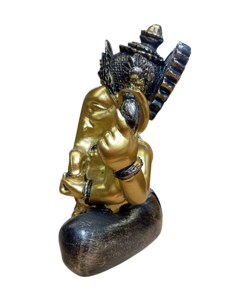 Ganesh dorato e nero 20 cm