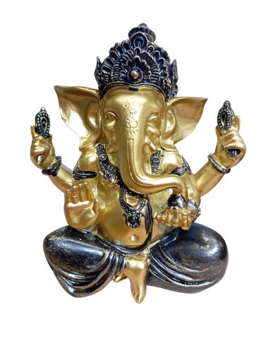 Ganesh dorato e nero 20 cm