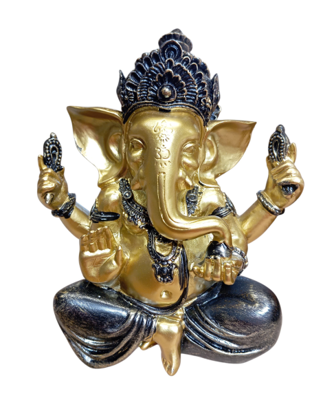 Ganesh dorato e nero 20 cm
