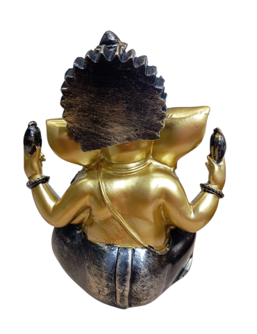 Ganesh dorato e nero 20 cm