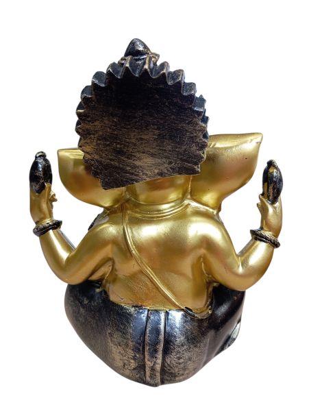 Goldener und schwarzer Ganesh 20 cm