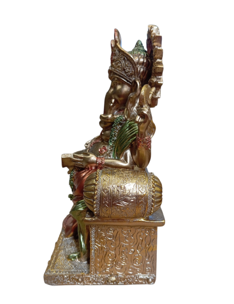 Ganesh on throne 20 cm