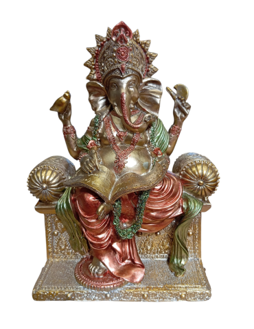 Ganesh su trono 20 cm