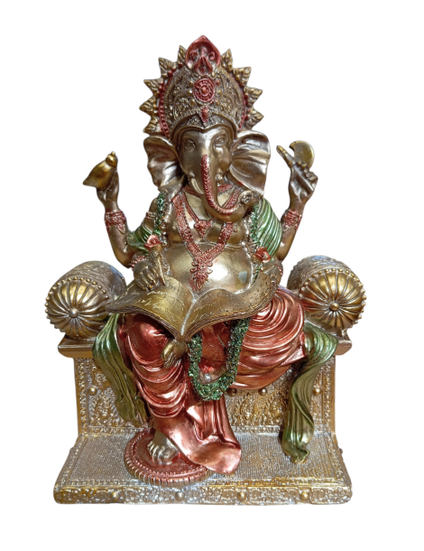 Ganesh sur trône 20 cm