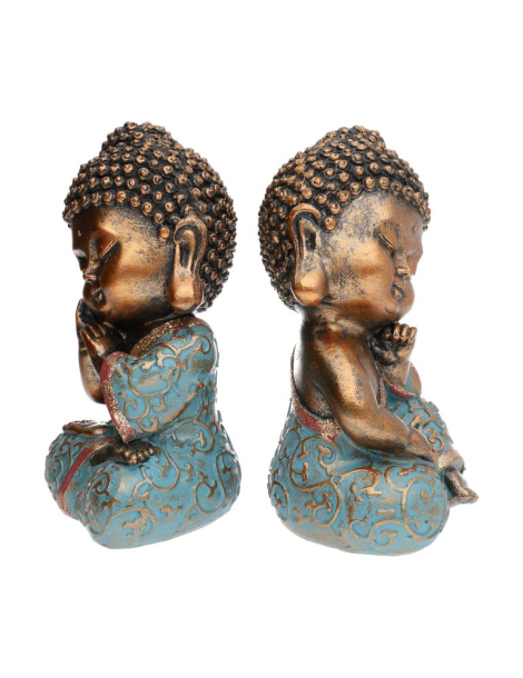 duo di Buddha blu 11 cm