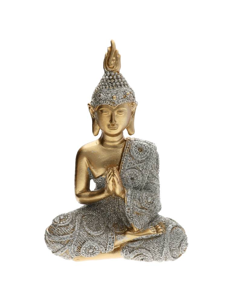 Bouddha tenue argentée 15 cm