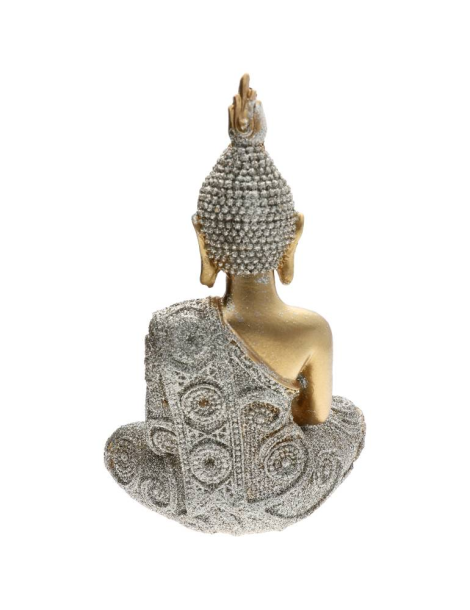 Bouddha tenue argentée 15 cm