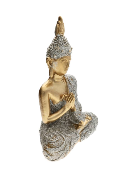 Silver Buddha figurine 15 cm
