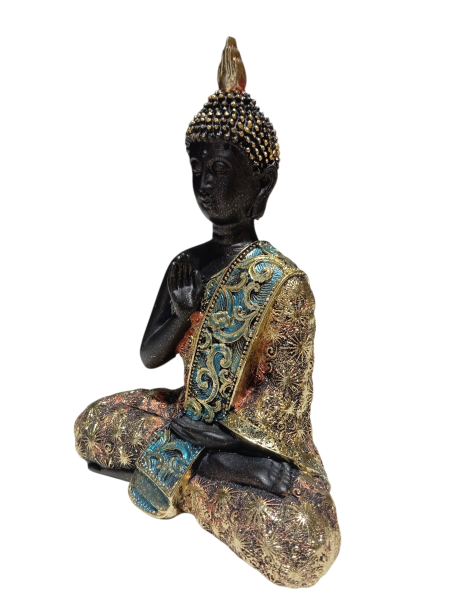 Buddha nero vestito stellato 20 cm