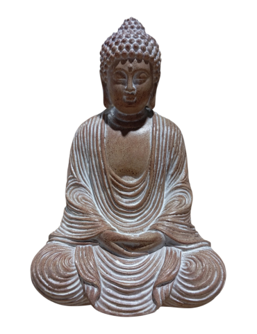 Buda beige patinado blanco 16 cm