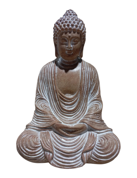Buda beige patinado blanco 16 cm
