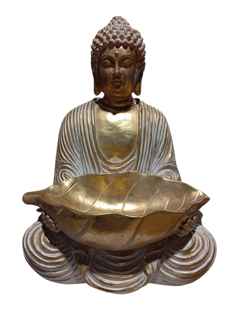 Bouddha vasque feuille 40 cm