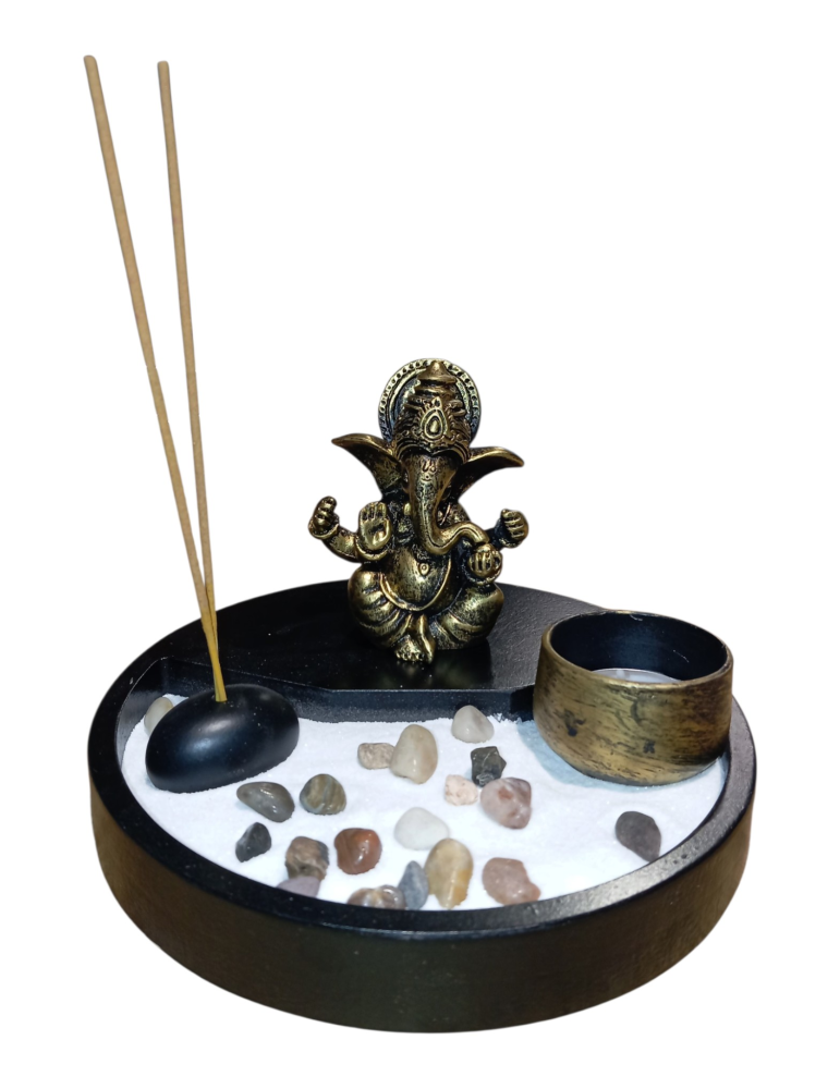 Zen Garden Ganesh round black