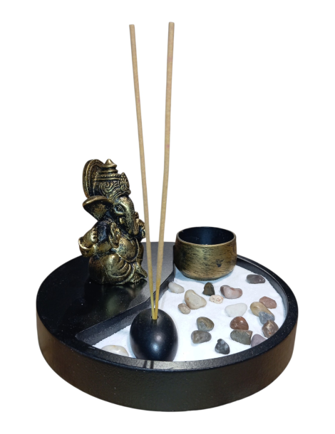 Jardin Zen Ganesh rond noir